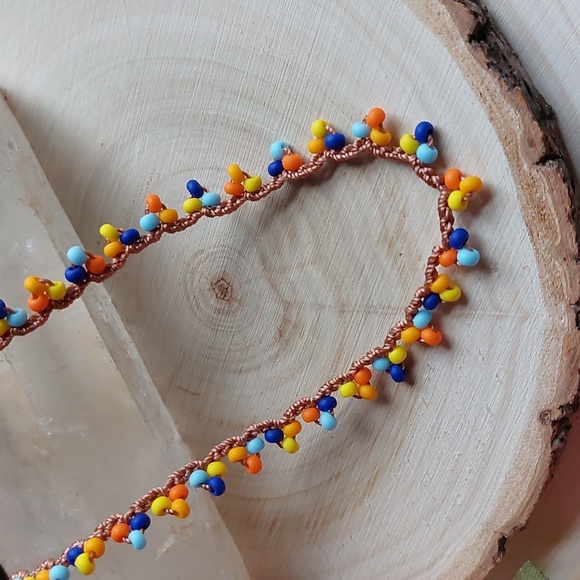 Bohemian Necklace, Bead Crocheted Handcrafted by Rust Belt Rai… - Picture 7 of 8